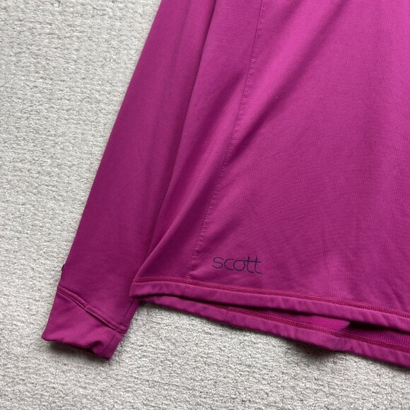 Scott Defined Midweight Pullover Tech Top Sz L Women Pink Baselayer Ski / Hike - Picture 3 of 14
